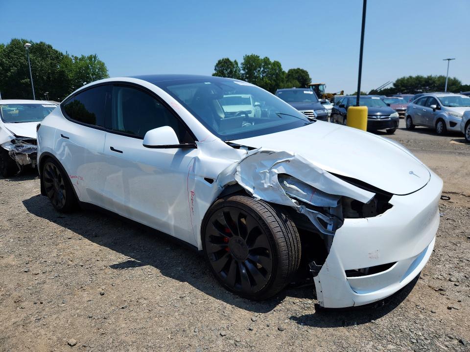 2023 Tesla Model y VIN 7SAYGDEF7PF860074 COPART salvage auction — FRONT END, Ct - Cert Of Title-Salvage, sold $13,700 on 2026-07-09 (photo 4)