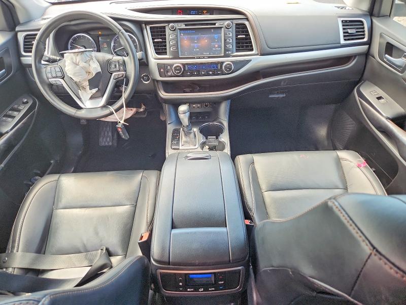 2019 Toyota Highlander VIN 5TDJZRFHXKS723530 COPART salvage auction — FRONT END, Il - Salvage Certificate, sold $7,800 on 2026-07-29 (photo 8)