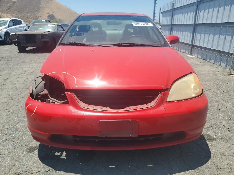 2002 Honda Civic VIN 1HGEM229X2L071257 COPART salvage auction — FRONT END, Ca - Salvage Certificate, sold $350 on 2026-07-02 (photo 5)