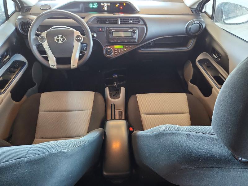 2013 Toyota Prius c VIN JTDKDTB32D1542352 COPART salvage auction — SIDE, CA - SALVAGE CERTIFICATE, sold $15 on 2026-07-27 (photo 8)