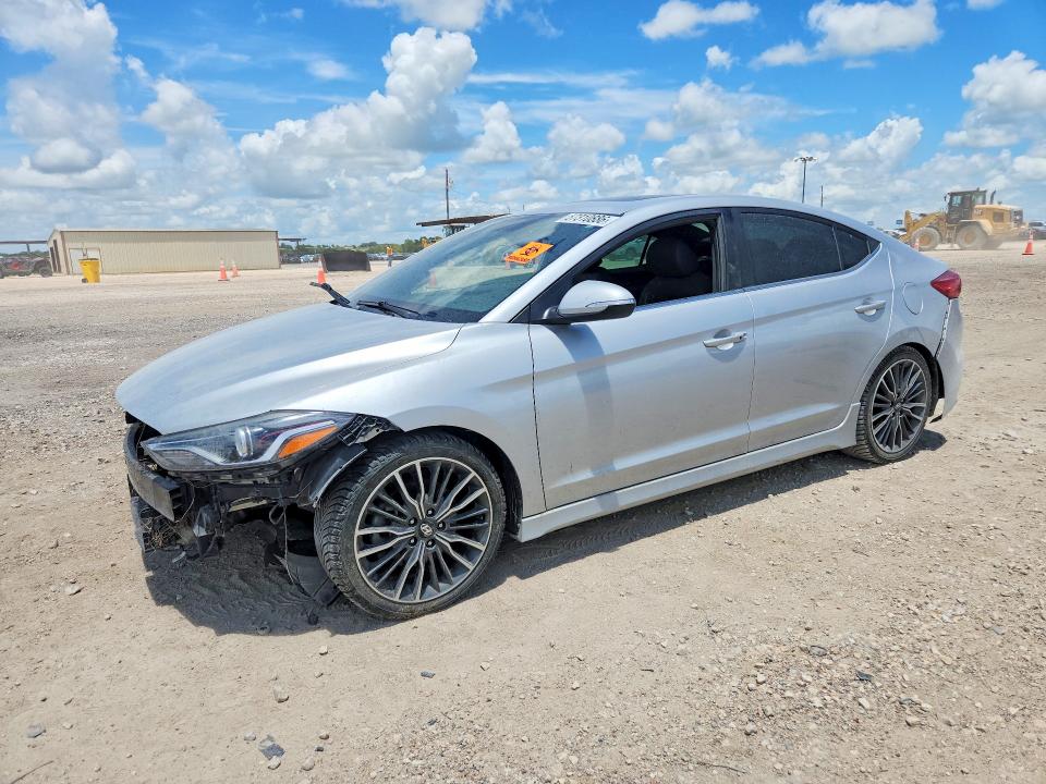 2018 Hyundai Elantra VIN KMHD04LB7JU522927 COPART salvage auction — WATER/FLOOD, Tx - Salvage Title-Flood Damage, sold $60 on 2026-07-29 (photo 1)