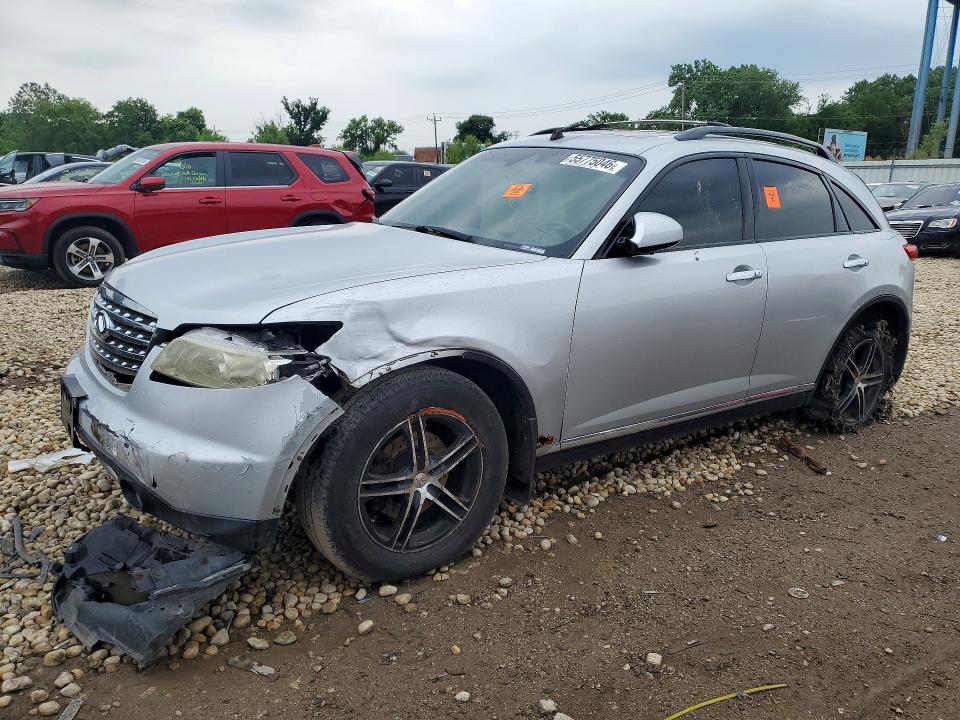2008 Infiniti Fx35 VIN JNRAS08W38X208903 COPART salvage auction — SIDE, IL - SALVAGE CERTIFICATE, sold $225 on 2026-07-10 (photo 1)