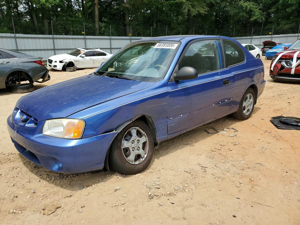 2002 Hyundai Accent VIN KMHCG35C82U210866 COPART salvage auction — UNDERCARRIAGE, Ga - Cert Of Title-Salvage, sold $275 on 2026-07-31 (photo 1)