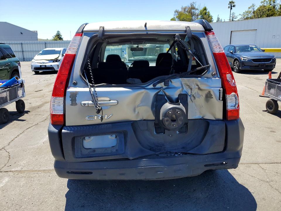 2005 Honda Cr-v VIN JHLRD78895C060625 COPART salvage auction — REAR END, Ca - Salvage Certificate, sold $750 on 2026-07-31 (photo 6)