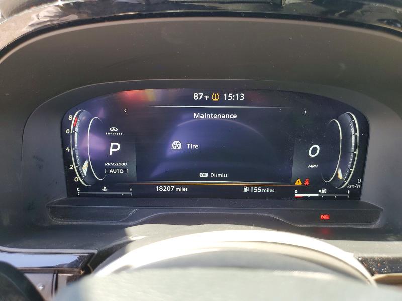 2024 Infiniti Qx60 VIN 5N1DL1FS7RC358128 COPART salvage auction — FRONT END, Nv - Salvage Title, sold $16,800 on 2026-07-09 (photo 9)