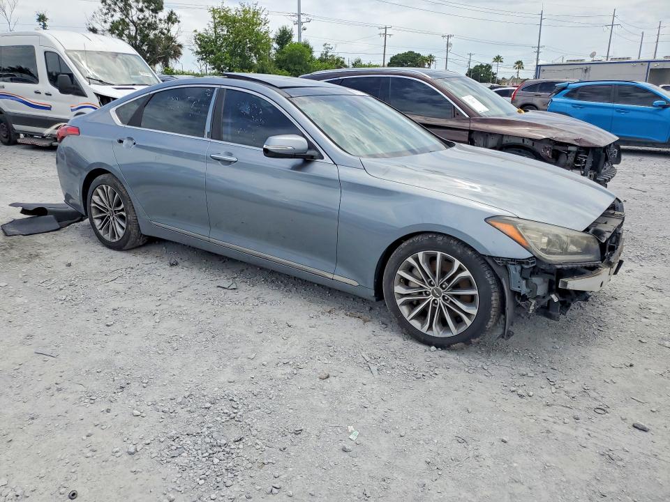 2015 Hyundai Genesis VIN KMHGN4JE7FU047671 COPART salvage auction — FRONT END, Fl - Certificate Of Title (P), sold $2,150 on 2026-07-08 (photo 4)