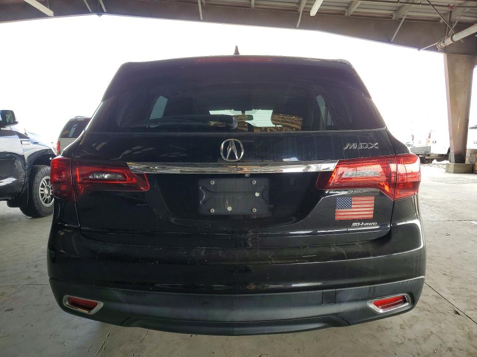 2014 Acura Mdx VIN 5FRYD4H20EB031471 COPART salvage auction — FRONT END, Ca - Salvage Certificate, sold $1,350 on 2026-07-30 (photo 6)