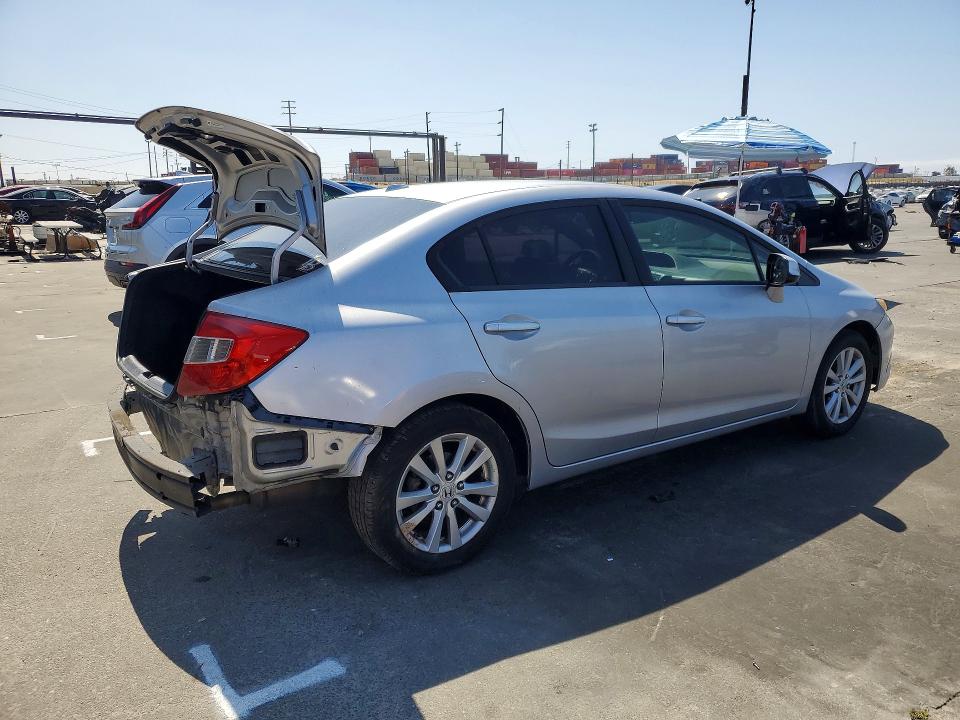 2012 Honda VIN 19XFB2F84CE326067 COPART salvage auction — REAR END, Ca - Salvage Certificate, sold $1,350 on 2026-07-10 (photo 3)