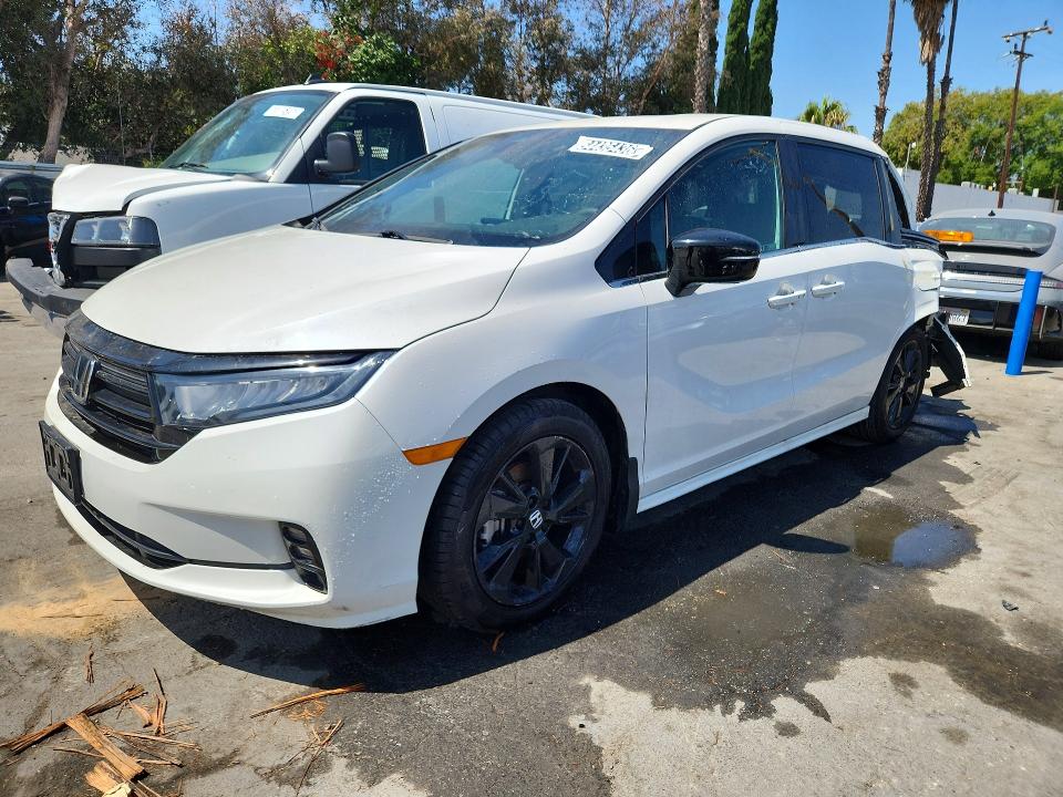 2023 Honda Odyssey VIN 5FNRL6H70PB035393 COPART salvage auction — REAR END, CA - CERTIFICATE OF TITLE, sold $5,700 on 2026-07-09 (photo 1)