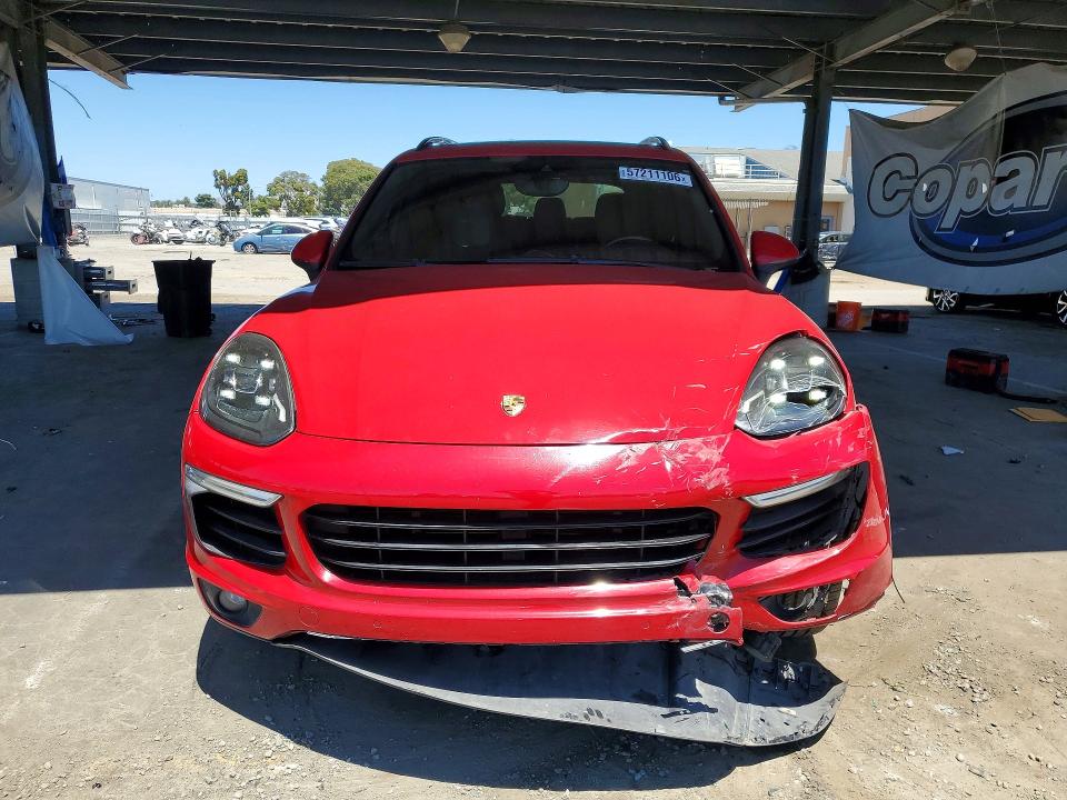 2015 Porsche Cayenne VIN WP1AE2A27FLA51504 COPART salvage auction — FRONT END, Ca - Salvage Certificate, sold $5,100 on 2026-07-07 (photo 5)
