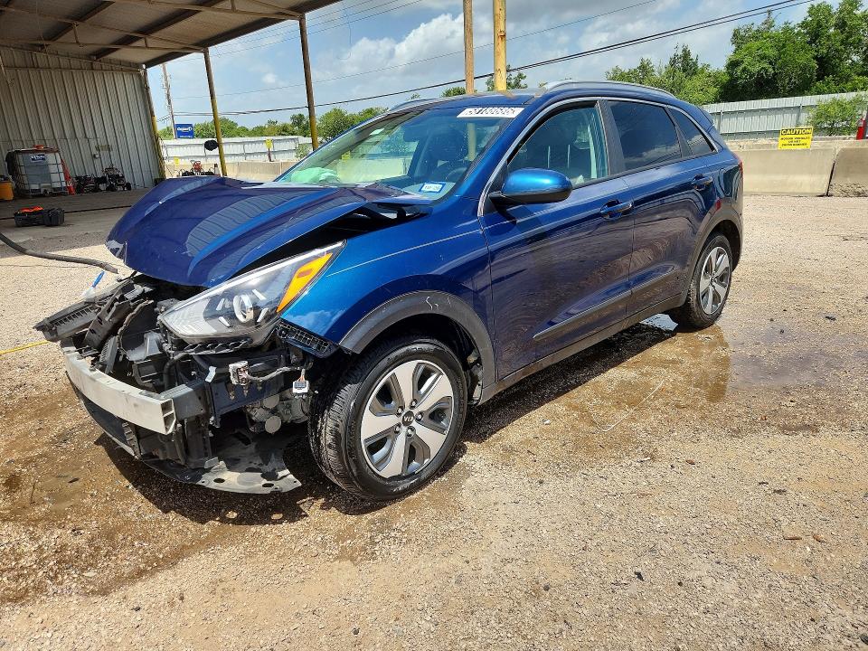 2020 Kia Niro VIN KNDCB3LCXL5369339 COPART salvage auction — FRONT END, TX - CERTIFICATE OF TITLE, sold $90 on 2026-07-16 (photo 1)