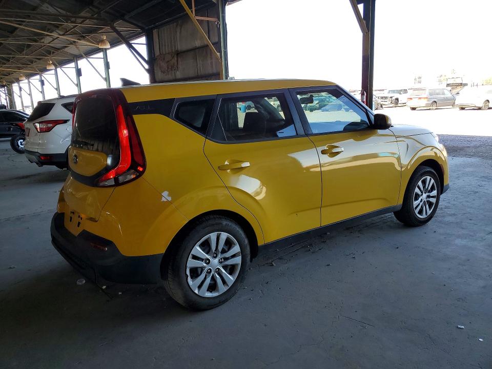 2020 Kia Soul VIN KNDJ23AU9L7119064 COPART salvage auction — REAR END, Az - Cert Of Title - Salvage, sold $2,350 on 2026-07-27 (photo 3)