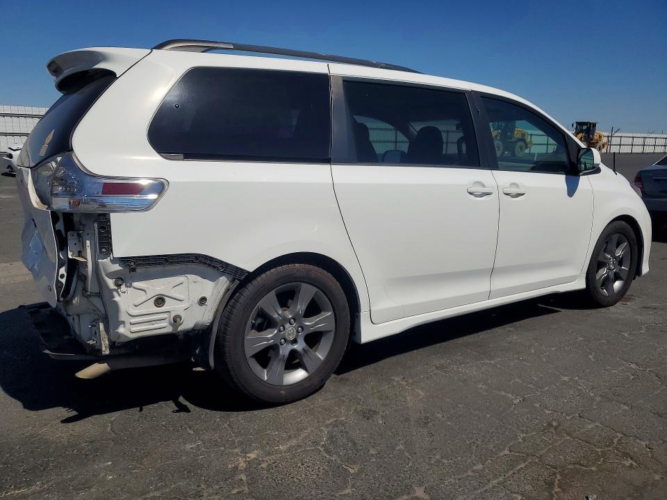 2011 Toyota Sienna VIN 5TDXK3DC8BS067850 COPART salvage auction — REAR END, Ca - Salvage Certificate, sold $5,100 on 2026-07-27 (photo 3)