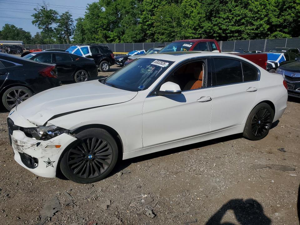2015 BMW 3er VIN WBA3B3G51FNT19684 COPART salvage auction — FRONT END, Md - Cert Of Salvage > 75% Damage, sold $4,150 on 2026-08-09 (photo 1)