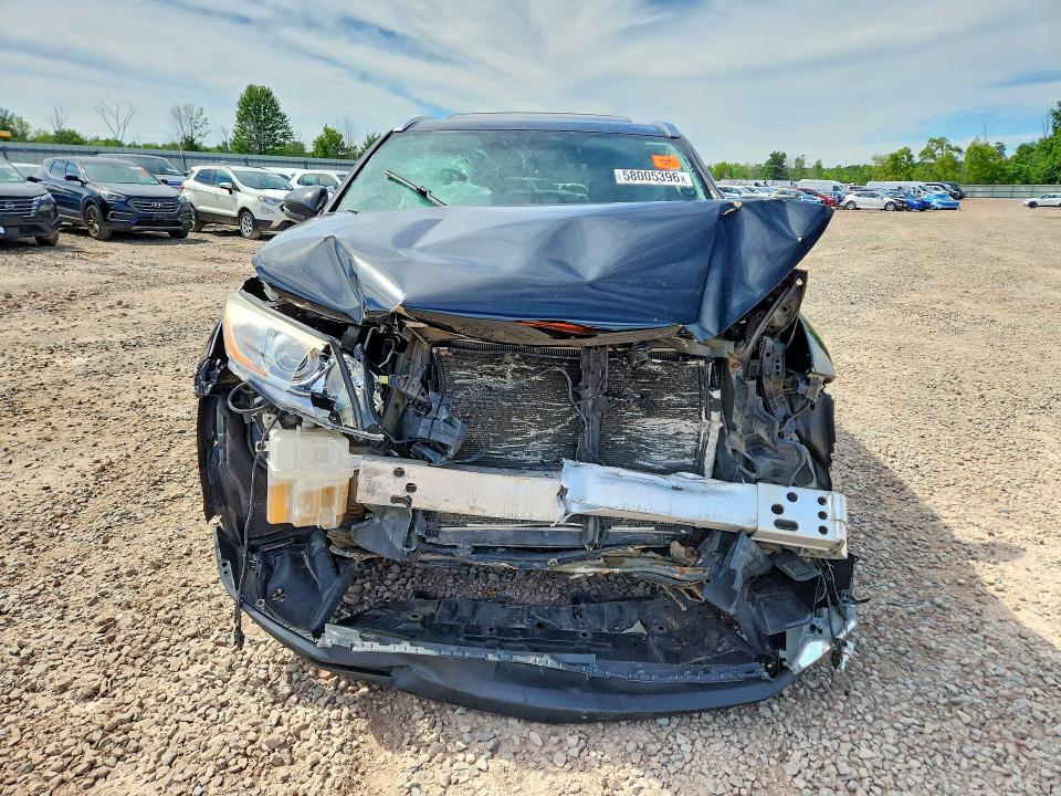 2014 Toyota Highlander VIN 5TDDKRFH8ES017100 COPART salvage auction — FRONT END, NY - MV-907A SALVAGE CERTIFICATE, sold $3,400 on 2026-07-06 (photo 5)