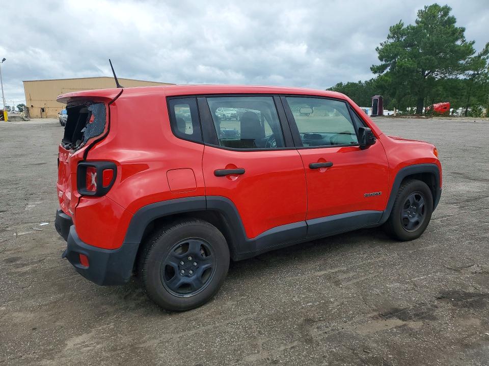 2018 Jeep Renegade VIN ZACCJAAB7JPG84573 COPART salvage auction — REAR END, SC - CERT OF TITLE-SALVAGE, sold $1,150 on 2026-08-21 (photo 3)