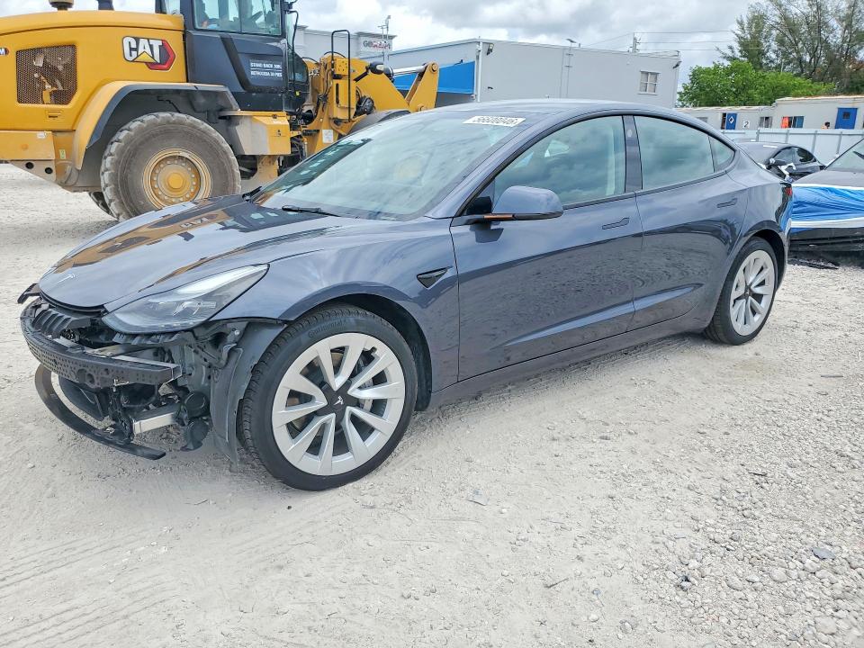 2023 Tesla Model 3 VIN 5YJ3E1EA6PF671061 COPART salvage auction — FRONT END, Fl - Cert Of Title Slvg Rebuildable, sold $10,200 on 2026-07-07 (photo 1)