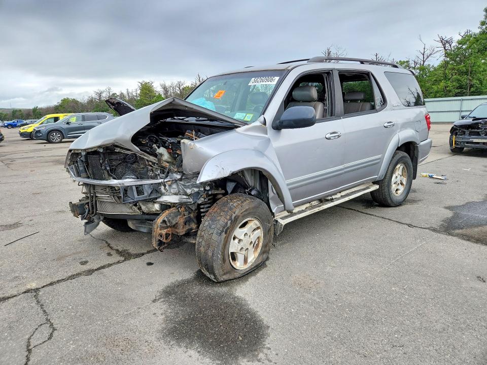 2002 Toyota Sequoia VIN 5TDBT48A82S083245 COPART salvage auction — FRONT END, NY - MV-907A SALVAGE CERTIFICATE, sold $375 on 2026-07-20 (photo 1)