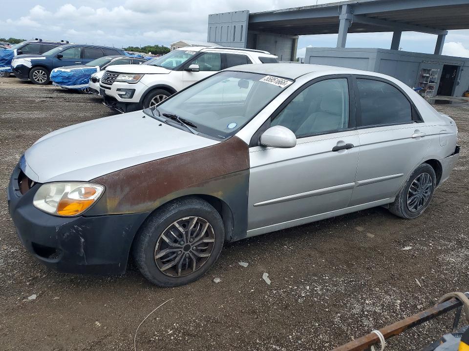 2008 Kia Spectra VIN KNAFE121185521151 — COPART salvage auction photo