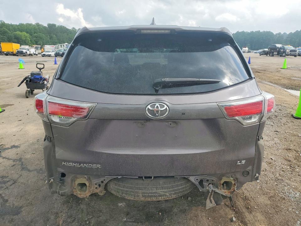 2015 Toyota Highlander VIN 5TDZKRFH7FS090868 COPART salvage auction — FRONT END, Ms - Cert Of Title-Salvaged, sold $4,000 on 2026-07-31 (photo 6)