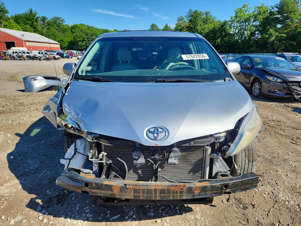 2014 Toyota Sienna VIN 5TDYK3DC1ES504516 COPART salvage auction — FRONT END, MA - CERT OF TITLE-RECONSTRCTD COLL, sold $2,750 on 2026-07-02 (photo 5)