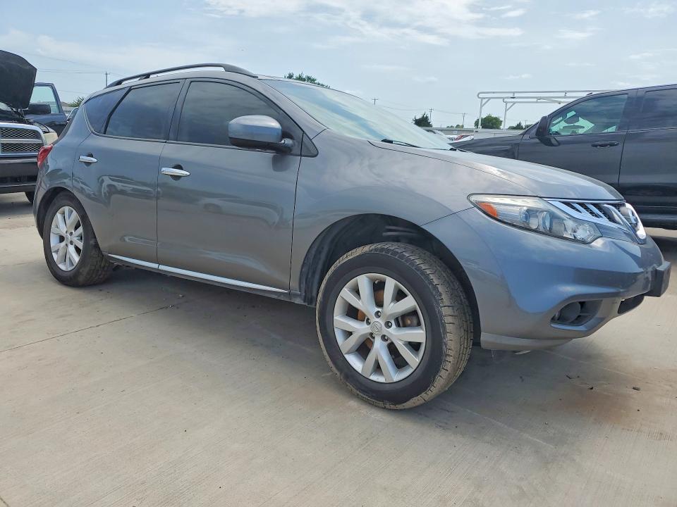 2014 Nissan Murano VIN JN8AZ1MU3EW411303 COPART salvage auction — UNDERCARRIAGE, TX - SALVAGE VEHICLE TITLE, sold $1,300 on 2026-07-27 (photo 4)