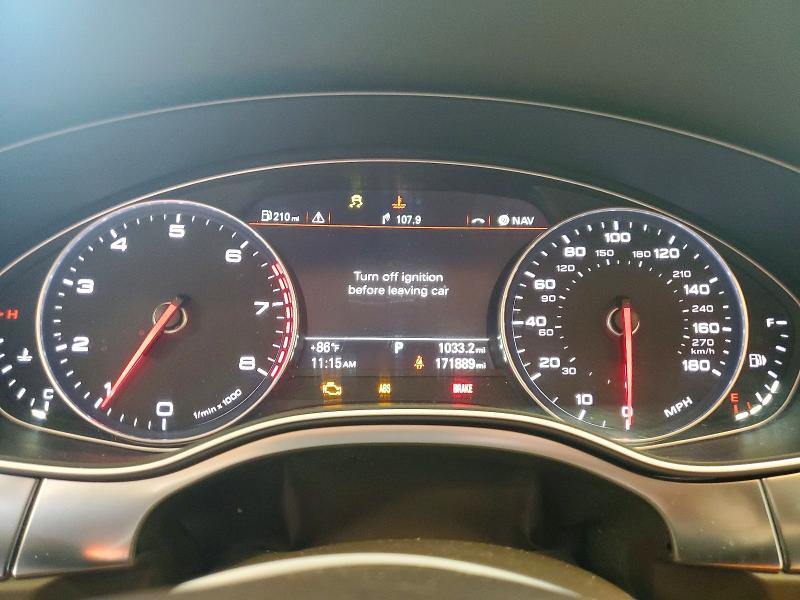 2014 Audi A7 VIN WAUWGAFC5EN079850 COPART salvage auction — FRONT END, Tx - Certificate Of Title, sold $1,450 on 2026-07-17 (photo 9)