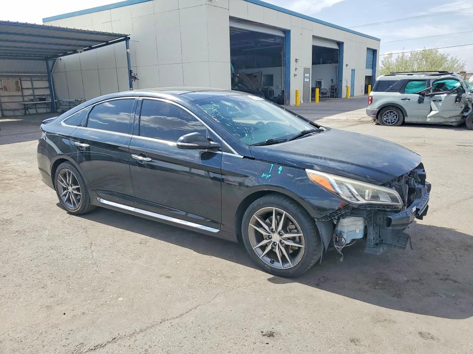 2015 Hyundai Sonata VIN 5NPE34AB0FH044919 COPART salvage auction — FRONT END, Tx - Salvage Vehicle Title, sold $1,600 on 2026-07-31 (photo 4)