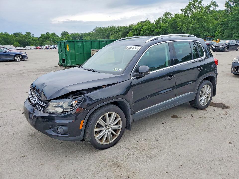 2016 Volkswagen Tiguan VIN WVGBV7AX9GW606026 COPART salvage auction — FRONT END, Pa - Certificate Of Salvage, sold $2,400 on 2026-08-06 (photo 1)