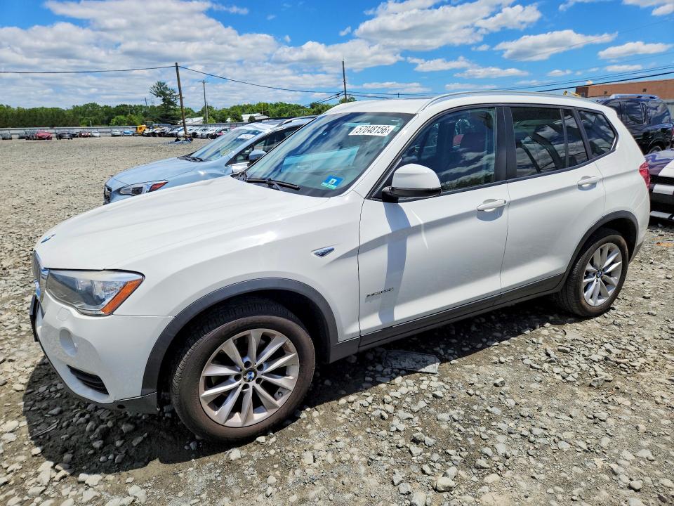 2016 BMW X3 VIN 5UXWX9C58G0D66057 COPART salvage auction — SIDE, Nj - Cert Of Title-Salvage, sold $2,400 on 2026-07-27 (photo 1)