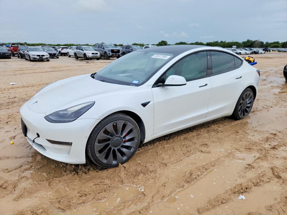 2021 Tesla Model 3 VIN 5YJ3E1ECXMF030816 COPART salvage auction — MINOR DENT/SCRATCHES, Wv - Certificate Of Title, sold $9,500 on 2026-07-09 (photo 1)