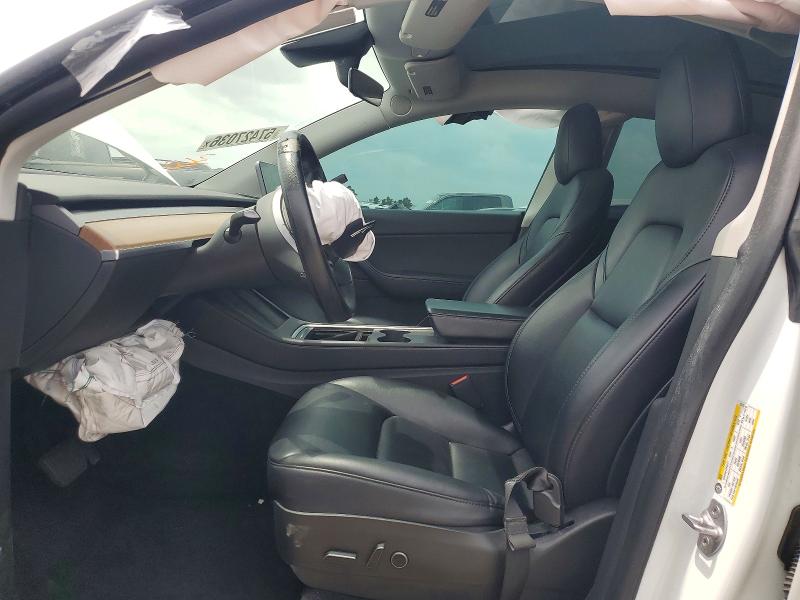 2021 Tesla Model y VIN 5YJYGDEE8MF200707 COPART salvage auction — FRONT END, Tx - Salvage Vehicle Title, sold $7,400 on 2026-08-28 (photo 7)