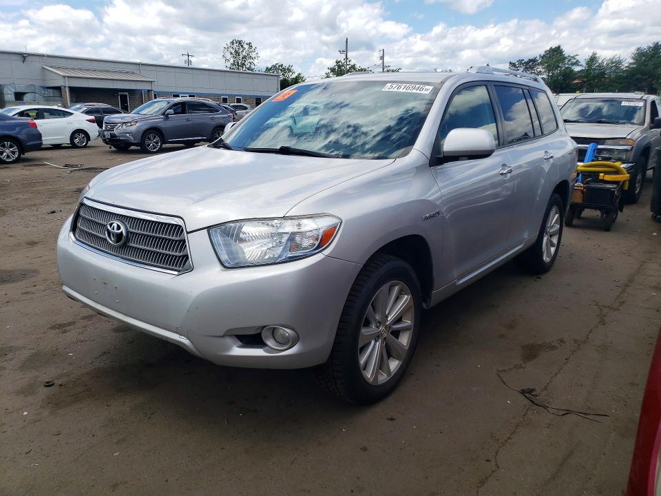 2010 Toyota Highlander VIN JTEJW3EH1A2045744 COPART salvage auction — FRONT END, Ct - Certificate Of Title, sold $1,050 on 2026-07-14 (photo 1)