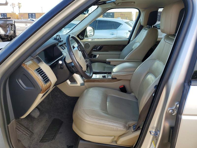 2019 Land rover RANGE ROVER VIN SALGS2SV3KA539716 COPART salvage auction — FRONT END, CA - SALVAGE CERTIFICATE, sold $13,800 on 2026-07-24 (photo 7)