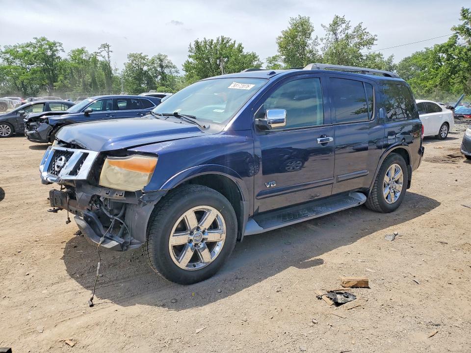 2009 Nissan Armada VIN 5N1AA08C79N605080 COPART salvage auction — FRONT END, MD - CERT OF SALVAGE > 75% DAMAGE (P), sold $700 on 2026-07-09 (photo 1)