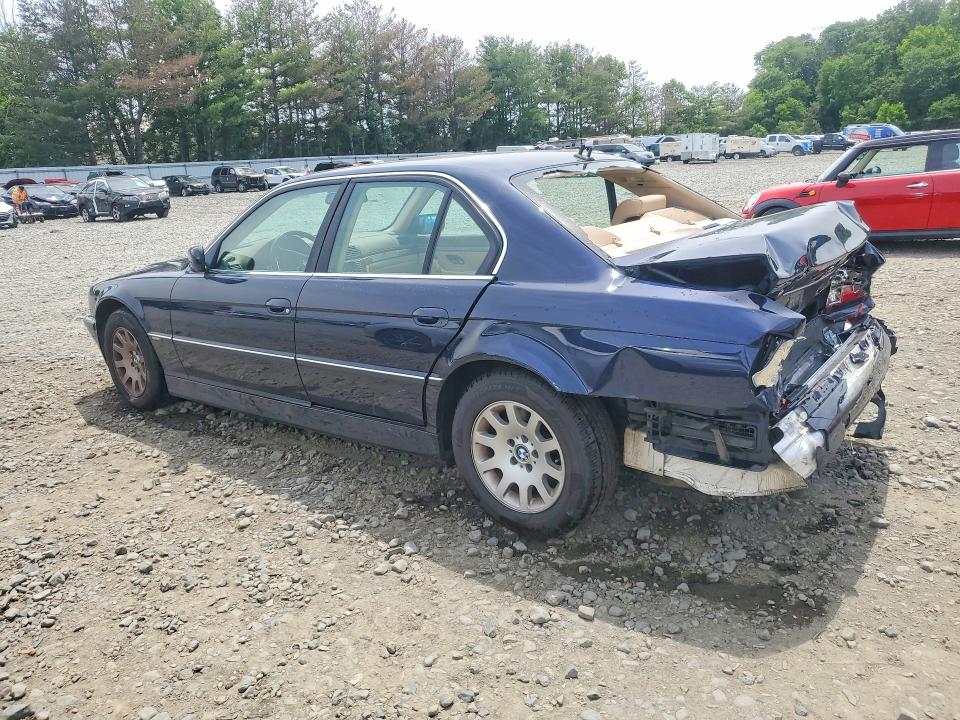 2001 BMW 7er VIN WBAGG83491DN88849 COPART salvage auction — REAR END, Nj - Cert Of Title-Salvage, sold $225 on 2026-07-27 (photo 2)