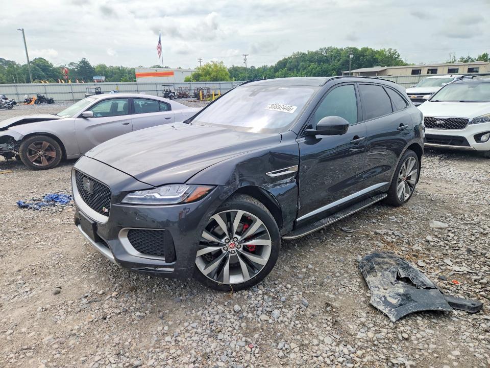 2017 Jaguar F-pace VIN SADCM2BV8HA889789 COPART salvage auction — FRONT END, AL - CERT OF TITLE-SALVAGE TITLE, sold $5,700 on 2026-07-30 (photo 1)