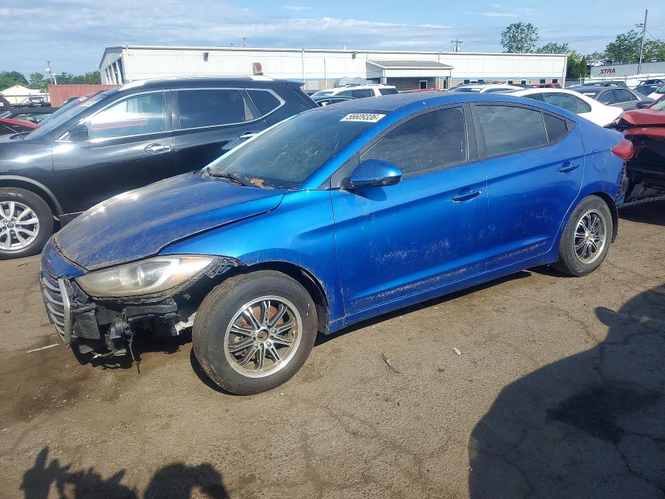 2017 Hyundai Elantra VIN KMHD74LF2HU422274 COPART salvage auction — REAR END, CT - CERTIFICATE OF TITLE, sold $500 on 2026-07-17 (photo 1)