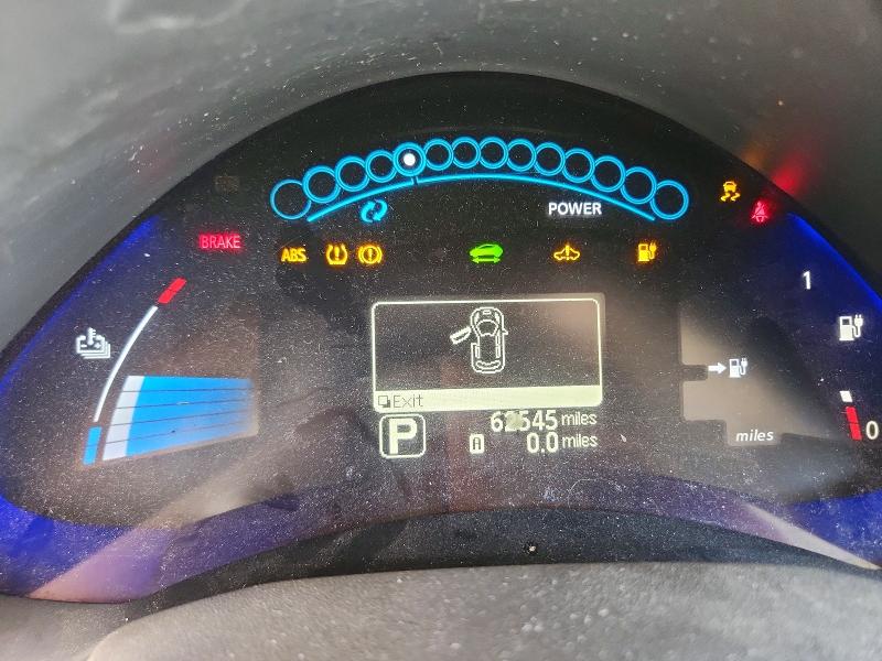 2012 Nissan Leaf VIN JN1AZ0CP7CT025471 COPART salvage auction — NORMAL WEAR, Ca - Dis/Dlr/Exp Only Clean Title (P), sold $325 on 2026-07-07 (photo 9)