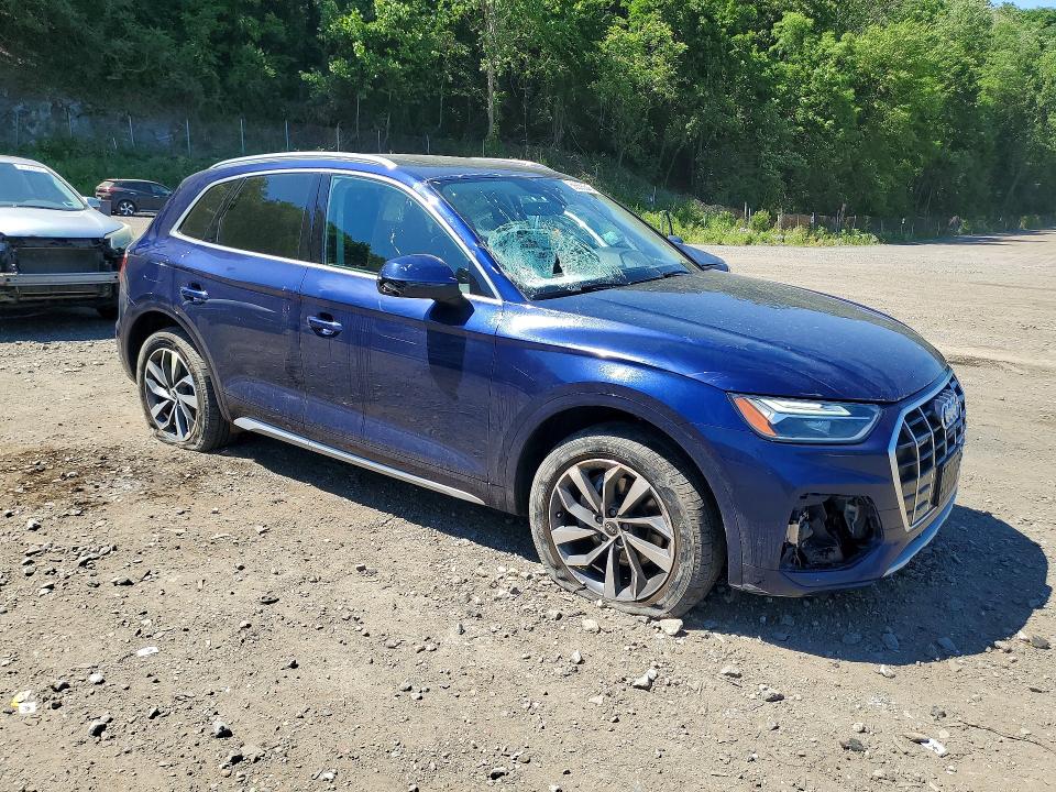 2021 Audi Q5 VIN WA1BAAFY7M2033185 COPART salvage auction — ROOF, Ny - Mv-907A Salvage Certificate, sold $6,600 on 2026-07-14 (photo 4)