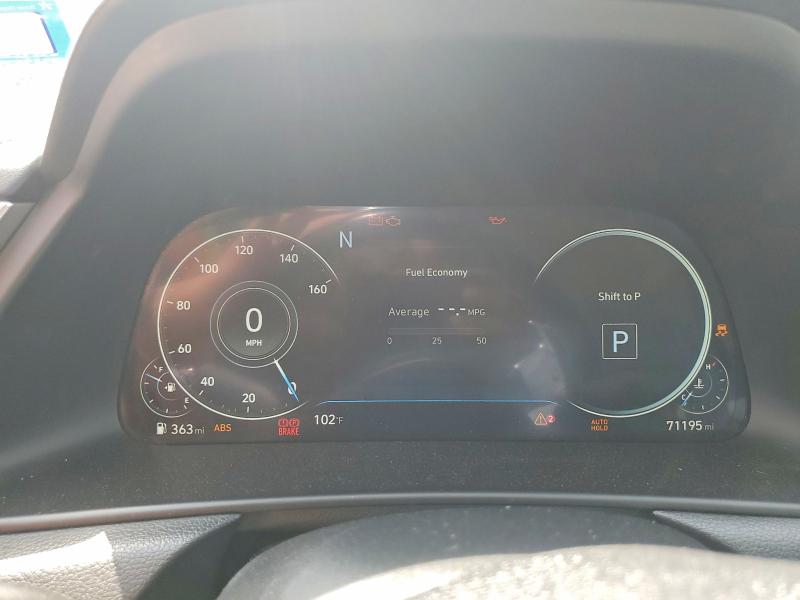 2023 Hyundai Sonata VIN KMHL34J29PA259856 COPART salvage auction — WATER/FLOOD, TX - SALVAGE TITLE-FLOOD DAMAGE (P), sold $6,000 on 2026-07-22 (photo 9)