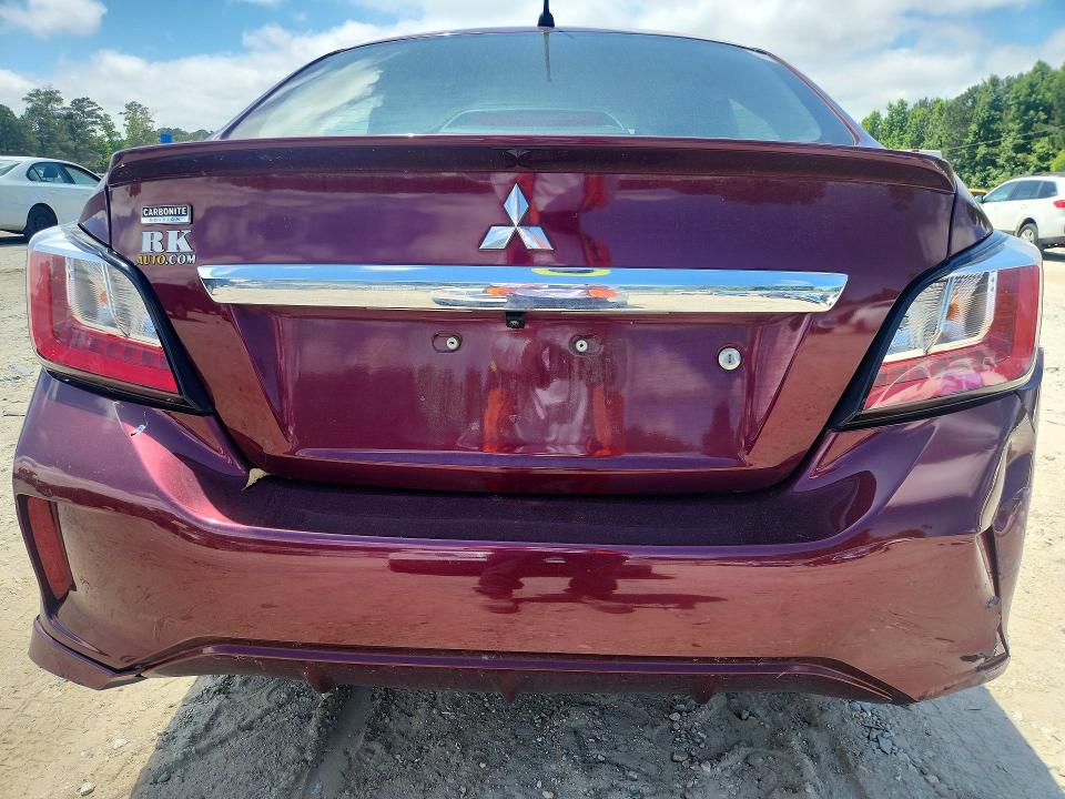 2021 Mitsubishi Mirage VIN ML32FUFJXMHF04535 COPART salvage auction — FRONT END, VA - CERT OF TITLE - SALVAGE, sold $1,550 on 2026-07-28 (photo 6)