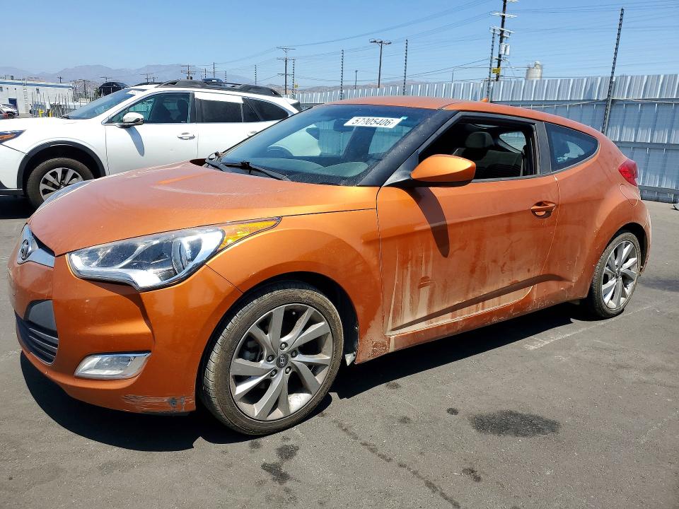 2017 Hyundai Veloster VIN KMHTC6AD0HU306303 COPART salvage auction — VANDALISM, Ca - Salvage Certificate, sold $350 on 2026-07-06 (photo 1)