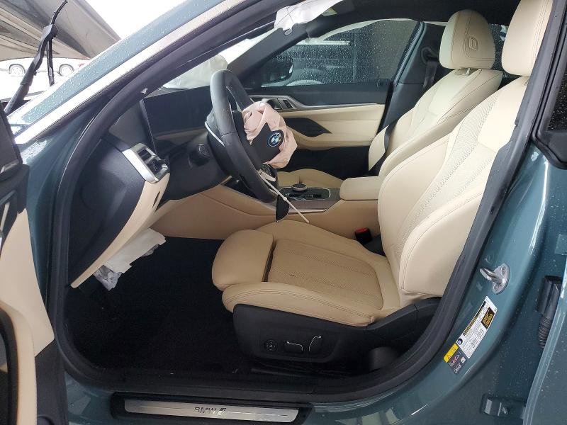 2025 BMW I4 VIN WBY23HD04SFV76388 COPART salvage auction — FRONT END, Tx - Salvage Vehicle Title, sold $7,900 on 2026-08-04 (photo 7)