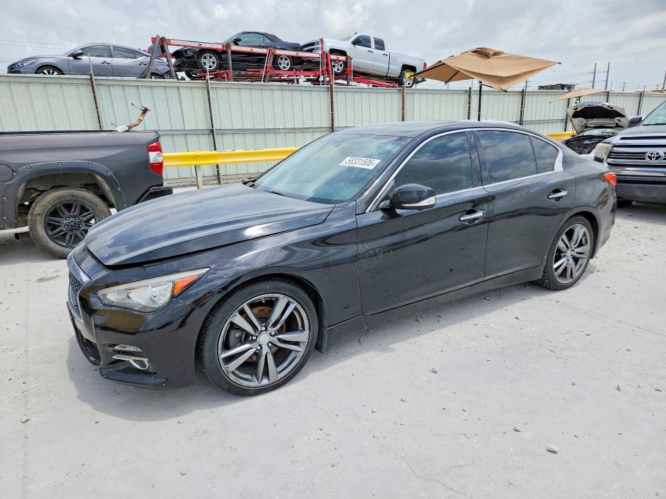 2015 Infiniti Q50 VIN JN1BV7AR5FM407591 COPART salvage auction — WATER/FLOOD, TX - SALVAGE TITLE-FLOOD DAMAGE (P), sold $775 on 2026-07-17 (photo 1)