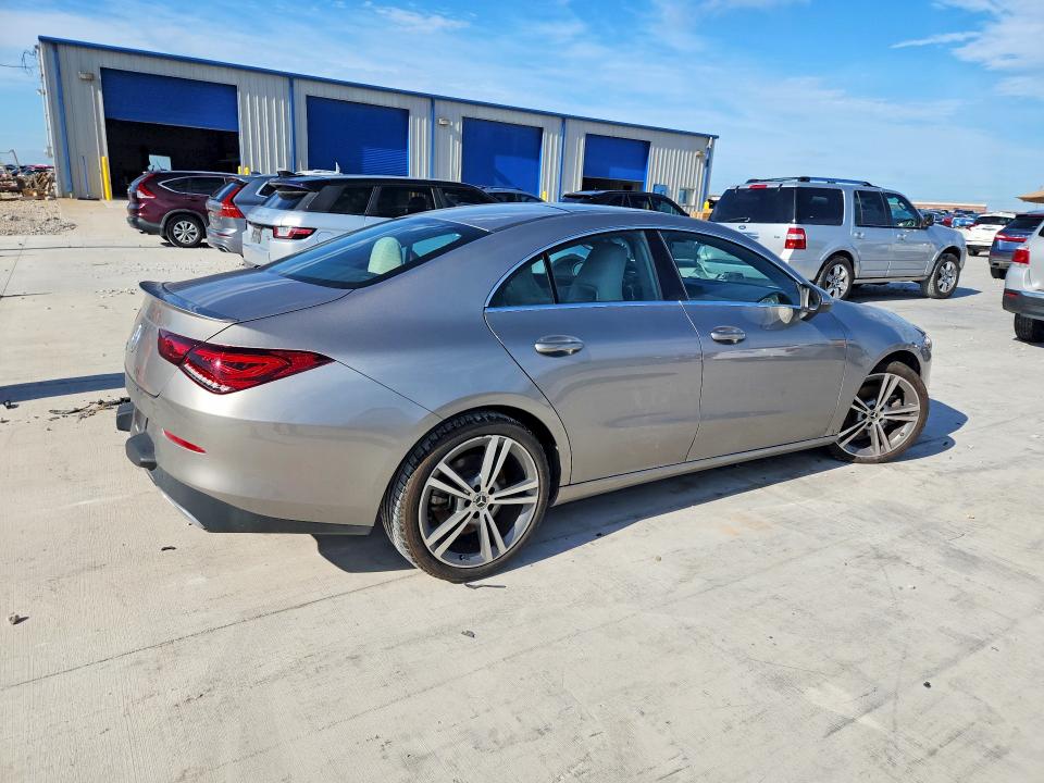 2020 Mercedes-benz Cla-klasse VIN WDD5J4GB9LN073690 COPART salvage auction — UNDERCARRIAGE, Tx - Salvage Vehicle Title, sold $9,100 on 2026-08-21 (photo 3)