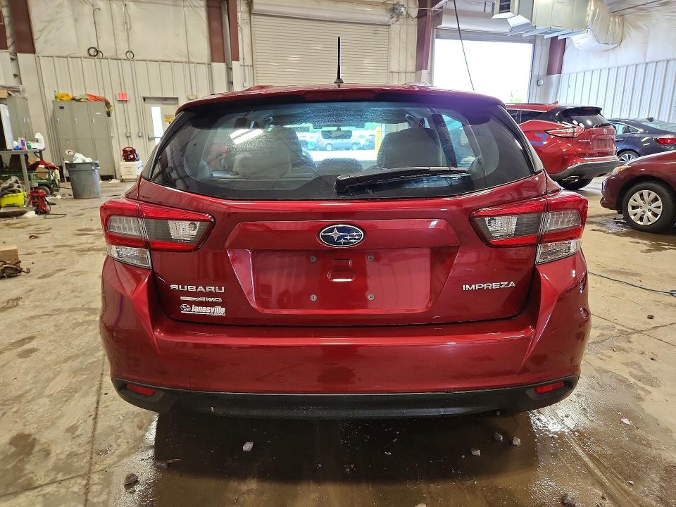 2023 Subaru Impreza VIN 4S3GTAB65P3710582 COPART salvage auction — HAIL, Wi - Salvage - Multiple Brands, sold $8,600 on 2026-07-27 (photo 6)