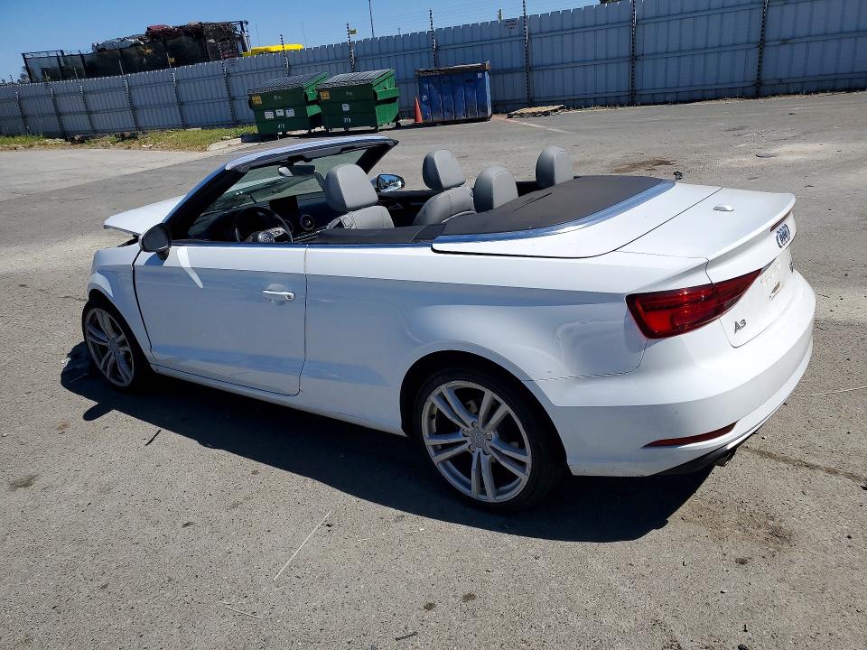 2018 Audi A3 VIN WAU78LFF2J1014589 COPART salvage auction — FRONT END, Ca - Salvage Certificate, sold $1,400 on 2026-07-19 (photo 2)