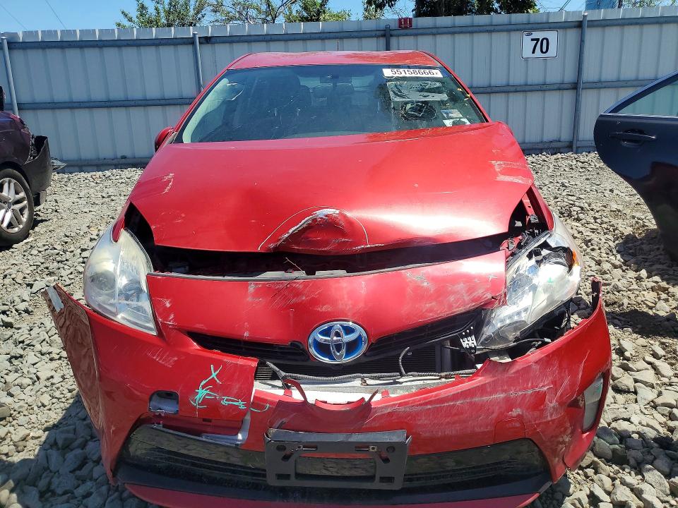 2014 Toyota Prius VIN JTDKN3DU8E1752586 COPART salvage auction — FRONT END, Salvage Title, sold $925 on 2026-07-15 (photo 5)