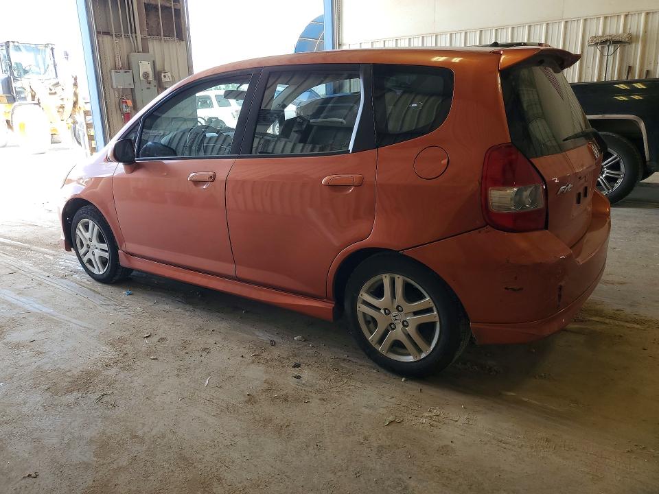 2007 Honda Fit VIN JHMGD38687S068539 COPART salvage auction — WATER/FLOOD, Tx - Salvage Title-Flood Damage, sold $550 on 2026-07-17 (photo 2)